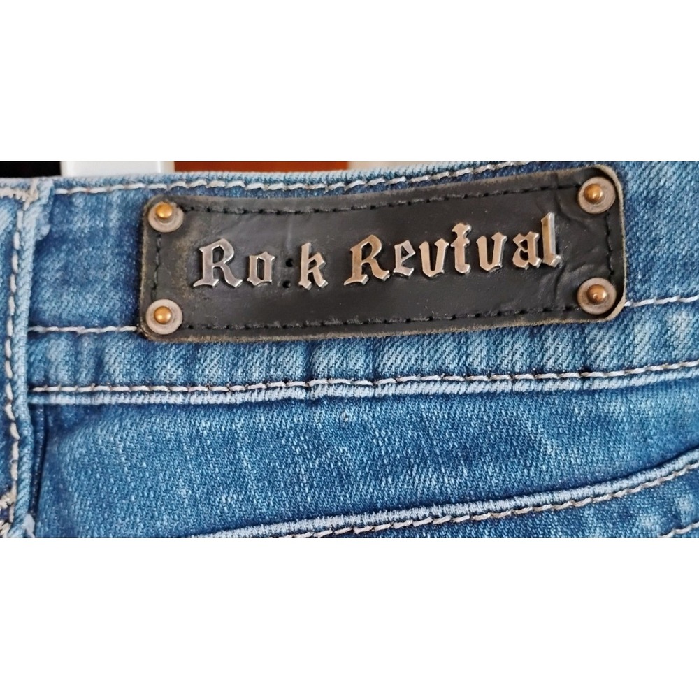 Rock Revival Celine Bootcut Embellished Jeans Size 30 Style# RRJ814617AA - Picture 6 of 12